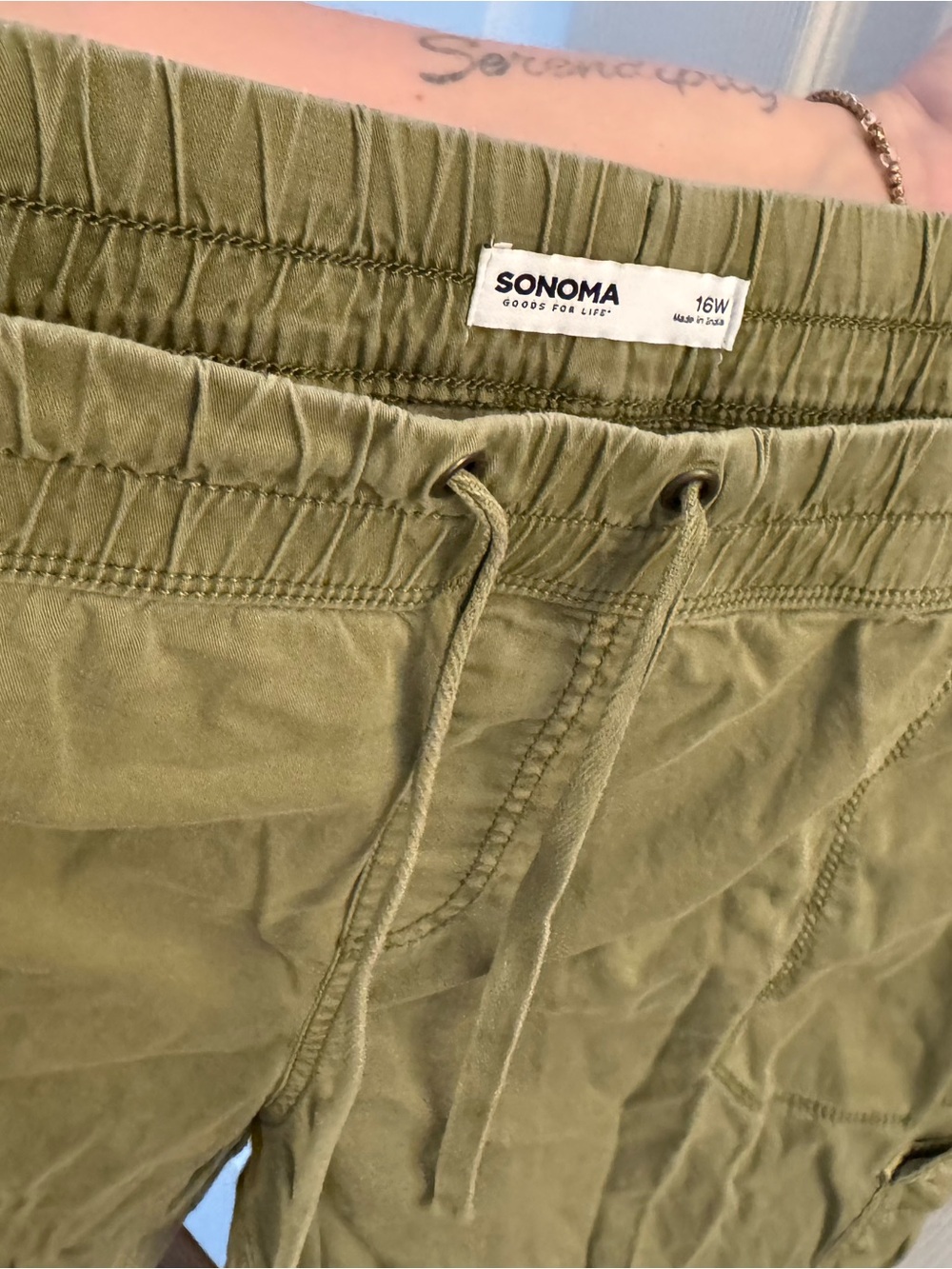 SONOMA Olive Green Drawstring Pants